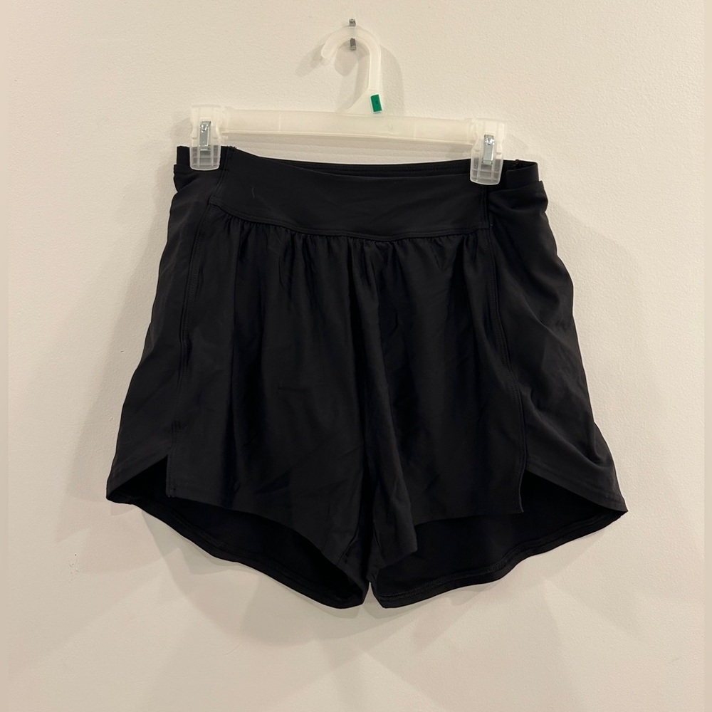 Lands’ End Swim Shorts, Black 5” leg, Small 6-8